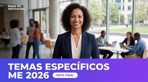 Capa do curso Temas Específicos ME SEDES-DF 2026 + Minha Banca (IA)