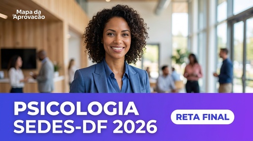 Psicologia SEDES-DF 2026 — Curso Completo Quadrix: Apostilas + Audiobook + MentorIA + Minha Banca (IA)