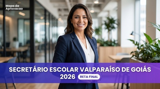 Secretário Escolar Valparaíso de Goiás 2026 — Aquecimento Grátis (Questões Fáceis)